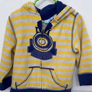 JK boys hooded sweatshirt with steam engine